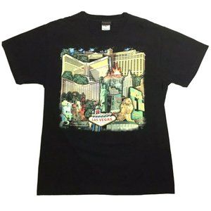MGM MIRAGE BELLAGIO T-shirt M Black Vintage
